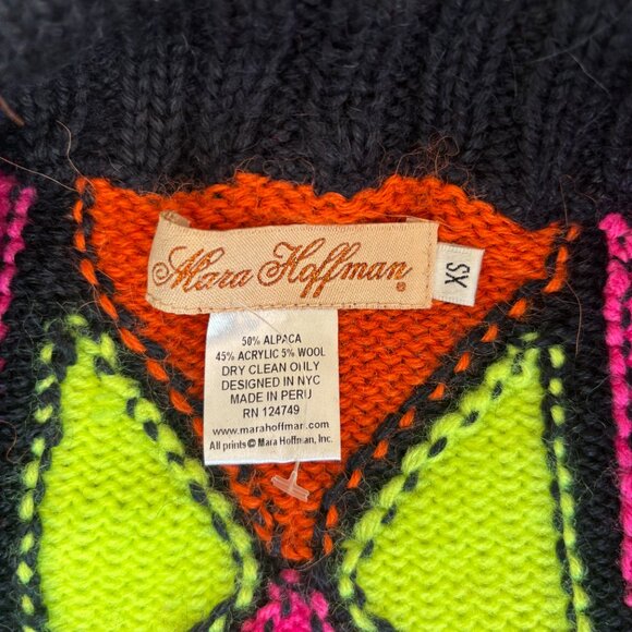 Mara Hoffman Intarsia Geometric cardigan - Picture 3 of 4